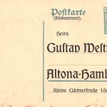 Hamburg Postkarte (Rückantwort) an Gustav Westphal, Kakao ngl 196.632
