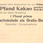 Hamburg Postkarte (Rückantwort) an Gustav Westphal, Kakao ngl 196.632