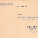 Düren Drucksache der Buchhandlung Dietrich Krüger ngl 196.644