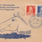 Aachen Postkarte 17. Reitturnier 1947 ngl16.8.1947 196.656