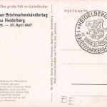 Heidelberg Briefmarken-Händler-Tag 1947 ngl 196.684