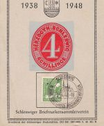 Schleswig Karte 10 Jahre Schleswiger Briefmarkenverein 1948 ngl 196.716