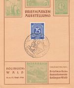 Solingen Postkarte Briefmarkenausstellung 1946 ngl 196.668