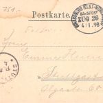 Bahnpoststempel ZUG 26 Strassburg (Els.)-Mühlacker gl4.1.98 196.641