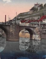 Bad Kreuznach Nahebrücke und Kauzenburg feldpgl1920 197.249