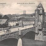 Bad Kreuznach Partie an der neuen Nahebrücke mit Zudruck gl1906 197.250