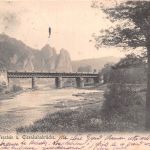 Bad Münster a. Stein Rheingrafenstein und Eisenbahnbrücke gl1904 197.329