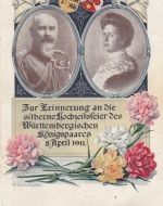 Stuttgart, Silberne Hochzeit 1911 Württ.Königspaar ngl E7055