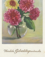 Geburtstag-Wünsche mit Blumenvase gl1934 E7433