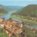 Sächs.Schweiz, Blick auf Wehlen a.d.Elbe ngl E7485