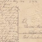 Veilchen-Körbchen, Prägedruck gl1916 E7876