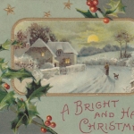 A bright and happy Christmas - Prägedruck gl1910 E8277
