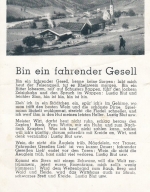 Bin nur ein fahrender Gesell - Liedtext ngl E8284