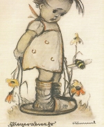 Hummel, Mädchen mit Hummel, aus dem Hummelbuch - Nr. 216 ngl E8830