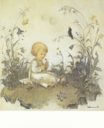 Hummel, Kind auf der Blumenwiese, Nr. 804 ngl E8848