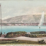 Genève, Le Lac et le Mont-Blanc depuis le Parc de Mon Repos gl1918 E8971