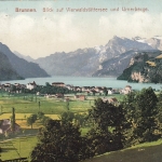 Brunnen, Blick auf Vierwaldstättersee und Urnerberge gl1924 E8979