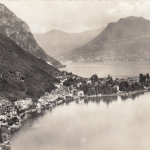Melide Lago di Lugano, Aerofoto gl1958? E9020