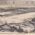 Lacs de Neuchâtel et de Morat, Panorama des Alpes ngl E9206