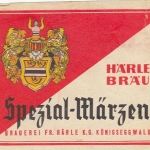 Königseggwald, Bieretikett Härle Bräu, Spezial-Märzen E9964