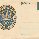 Oberschlesien 1921 - 22. März - 1931, Wappen Ganzsache ngl F1285