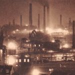 Völklingen (Saar) Eisen-Werke bei Nacht ngl 197.569