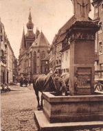 St. Wendel Brunnen Blick zum Dom ngl 197.628