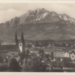 Luzern, Hofkirche und Pilatus ngl F2684