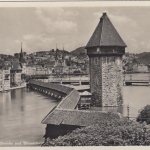 Luzern, Kapellbrücke und Wasserturm ngl F2687