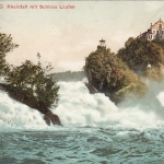 Rheinfall mit Schloß Laufen gl1904 F2836