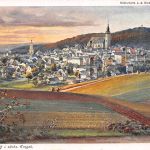 Schneeberg im Erzgebirge Panorama Künstlerkarte sign. gl1907 197.778