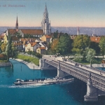Konstanz, Bodensee, Partie mit Rheinbrücke ngl F3008