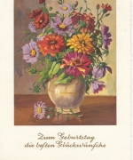 Geburtstag-Wünsche mit Blumenvase gl1963 F3173