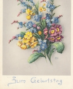 Geburtstag-Wünsche mit Blumen gl1961 F3175
