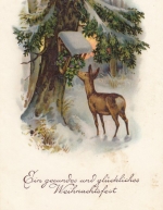 Weihnacht-Wünsche mit Reh-Fütterung ngl F3410