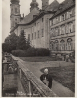Banz, Terrasse mit Bischof Xaver Geyer ngl F3585