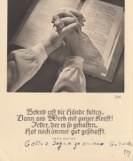 Religion: Betend erst die Hände falten, ... gl1960 F3639