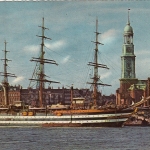 Hamburg, Segelschulsschiff Amerigo Vespuci an der Überseebrücke ngl F4040