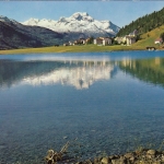 Silvaplana (Engadin) mit Piz La Magna ngl F4164