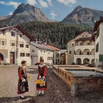 Scuol-Tarasp-Vulpera, Graubünden, Dorfplatz mit Museum gl1976 F4340