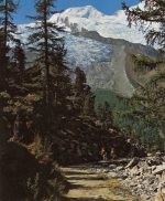 Bei Saas-Fee, Wallis, Weg nach Saas-Almagell gl1985 F4348
