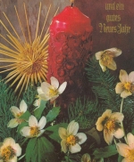 Weihnachts-Neujahr-Wünsche mit Kerze und Strohstern gl1971 F4504