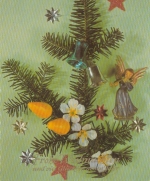 Weihnachts-Neujahr-Wünsche mit flötendem Engelchen gl1973 F4509