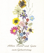 Geburtstag-Wünsche mit Blumenstück gl1978 F4525