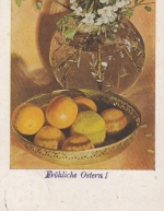 Ostern-Wünsche mit Eiern und Blumen gl1942? F4542