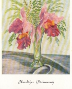 CH.PASCHE Orchideen - fußgemalt ngl F4560
