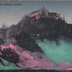 Rheinfall mit Schloß Laufen gl1918 F4582