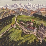 Bern, Blick vom Gurten auf die Alpe ngl F4706