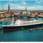 Hamburg, Hafen, Schnelldampfer "Hanseatic" glum 1970? F5246