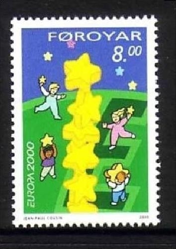 FÄRÖER MI-NR. 374 POSTFRISCH(MINT) EUROPA 2000 STERNE